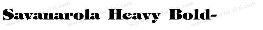 Savanarola Heavy Bold字体转换